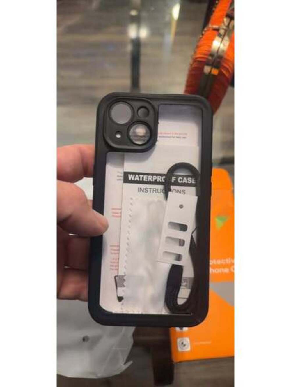 Black Waterproof iPhone Case